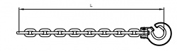 Řetěz na stah.dřeva SDV/D8-3000mm